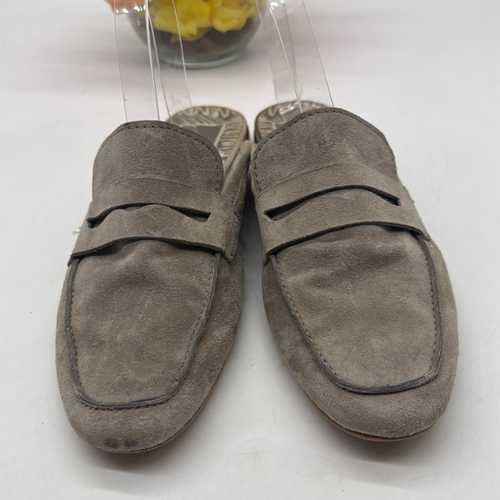 Dolce Vita Gray Suede Slip On Penny Loafer Mule CM8062 - Picture 2 of 6